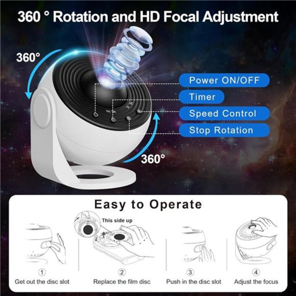 Projector Pro for Bedroom, 13 in 1 Star Projector Galaxy Light - Picture 6 of 7